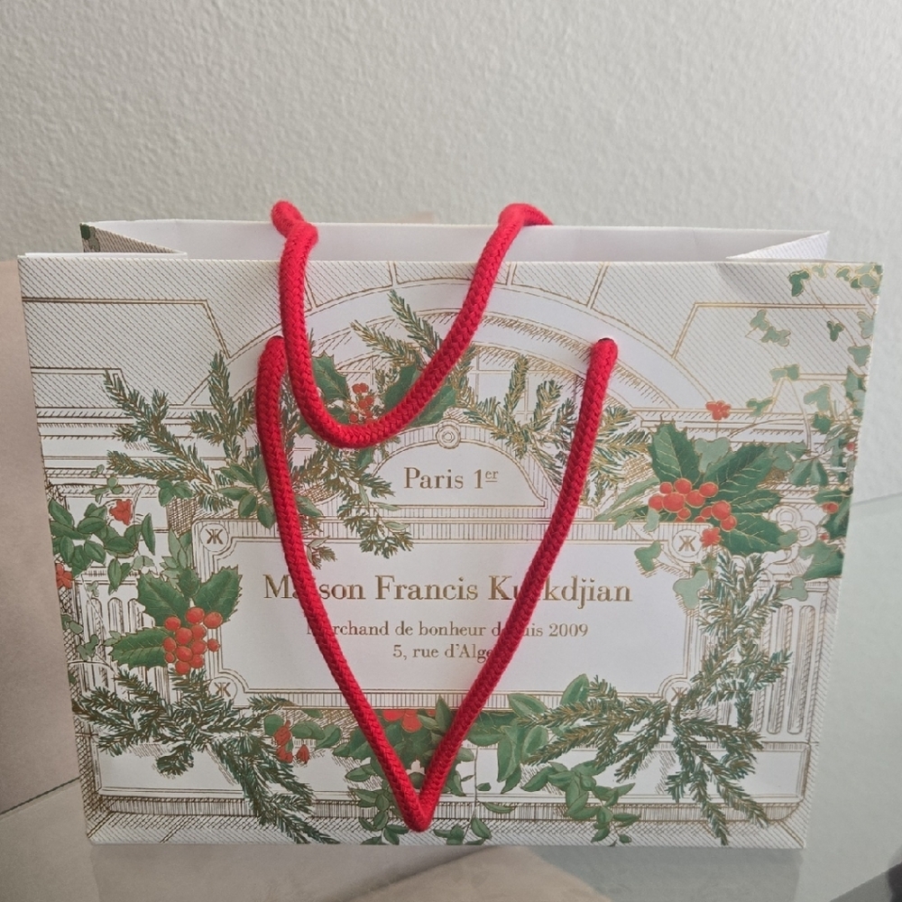 Maison Francis Kurkdjian Festive Gift Bag with Red Handles